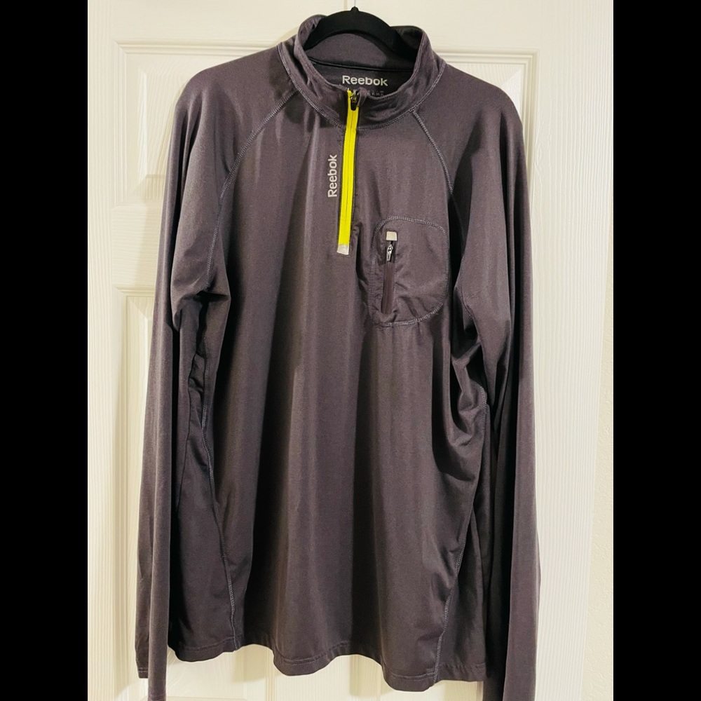 Men’s Half Zip Long Sleeve Athletic Shirt